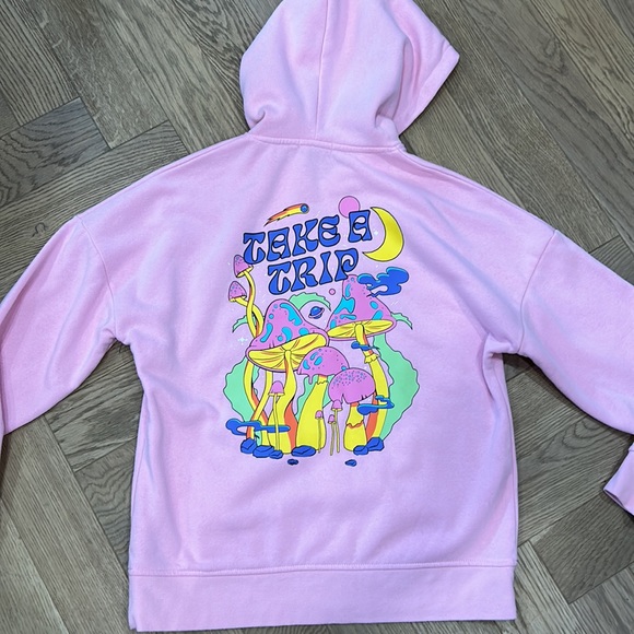A.LAB pink hoodie with front pockets - Picture 1 of 7